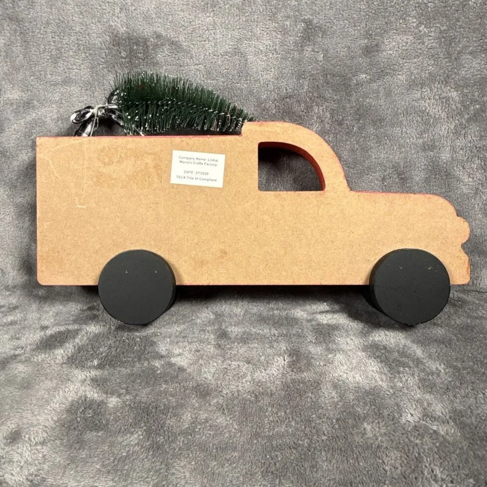 Red Truck Days Til Christmas Countdown Calendar 13”Snowflake Magnet Used